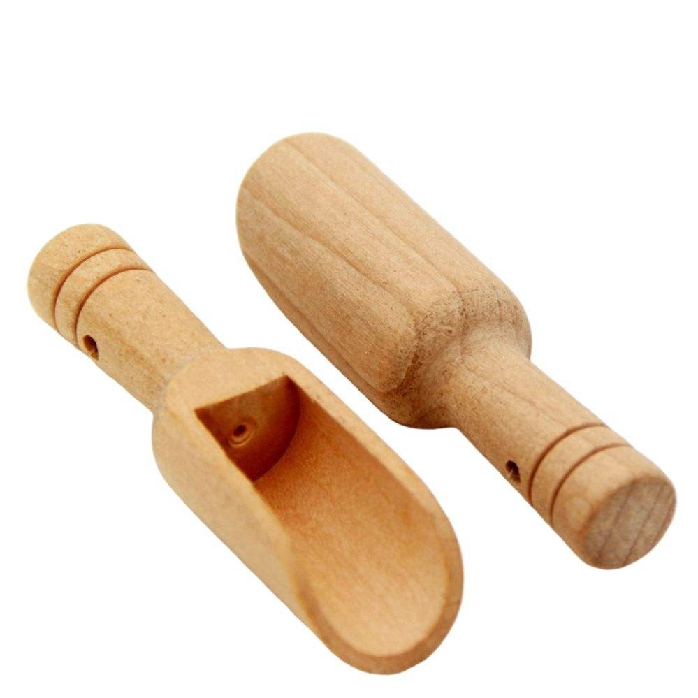 New wooden bath salt spoons are online!